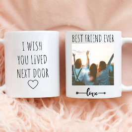 Aanpassen Foto Wish je woonde naast de deur Koffiemok