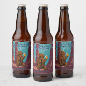 Aanpassen Fun Jouw tekst Home Brewed Grizzly Bier Etiket (Flessen)