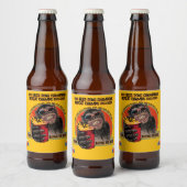 Aanpassen Funny Beer Pong Champs Chimpansee Bier Etiket (Flessen)