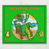 Aanpassen Funny Southern Gator Gevist Wind Surfin Bier Etiket (Enkel label)