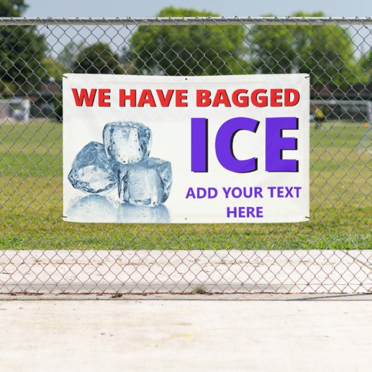 Aanpassen gebruikswinkel We hebben ijs opgeslagen Spandoek (Insitu)