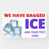 Aanpassen gebruikswinkel We hebben ijs opgeslagen Spandoek (Horizontaal)