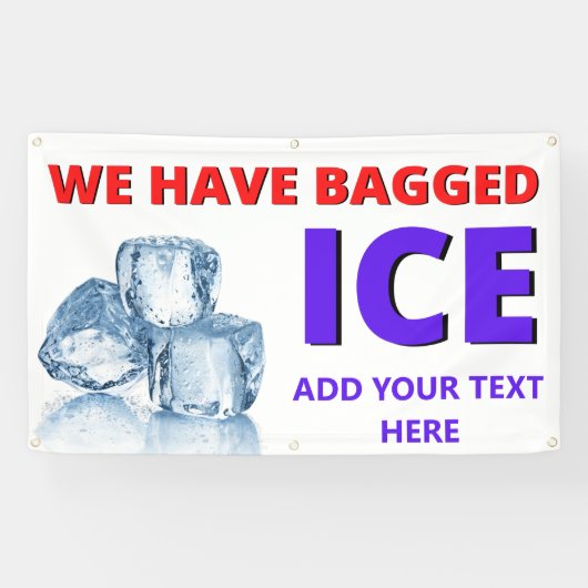 Aanpassen gebruikswinkel We hebben ijs opgeslagen Spandoek