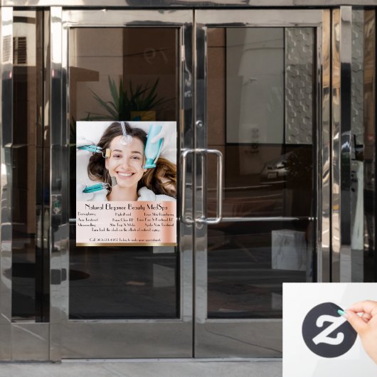 Aanpassen Gedetailleerde Med Spa Schoonheidsbehand Raamsticker (Kantoordeur)