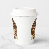Aanpassen Generic Coffee Shop Rustic Front Papieren Bekers (Links)