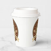 Aanpassen Generic Coffee Shop Rustic Front Papieren Bekers (Rechts)