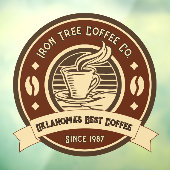 Aanpassen Generic Coffee Shop Rustic Front Raamsticker (Vel 3)