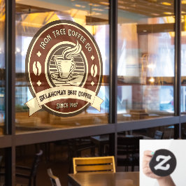 Aanpassen Generic Coffee Shop Rustic Front Raamsticker