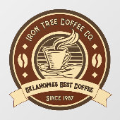 Aanpassen Generic Coffee Shop Rustic Front Raamsticker (Vel)