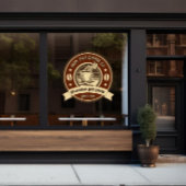 Aanpassen Generic Coffee Shop Rustic Front Raamsticker