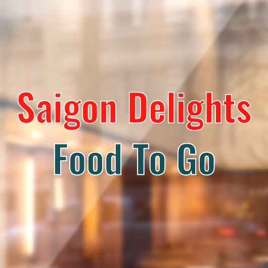 Aanpassen Generic Restaurant Twee kleuren 2 Raamsticker (Vel 2)