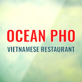 Aanpassen Generic Restaurant Twee kleuren Raamsticker (Vel 3)