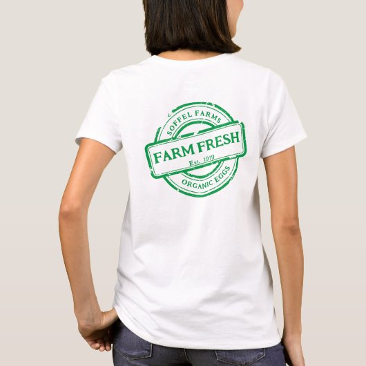 Aanpassen Generieke Boerderij Groenten Eieren Prom T-shirt (Achterkant)