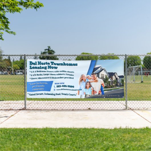 Aanpassen Generieke Leasing Townhomes Appartemente Spandoek (Insitu)