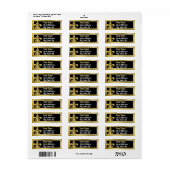 Aanpassen, Gold Border Fleur-de-lis-adresetiket Etiket (Full Sheet)