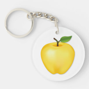 Aanpassen Golden Delicious Apple Sleutelhanger