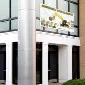 Aanpassen graaflaadcombinatie Aannemer Bouw  Spandoek (Buitenkant Gebouw)