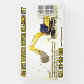 Aanpassen graaflaadcombinatie Aannemer Bouw  Spandoek (Verticaal)