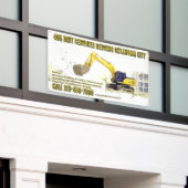 Aanpassen graafmachine Algemene aannemer Bouw Spandoek (Buitenkant Gebouw)