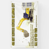 Aanpassen graafmachine Algemene aannemer Bouw Spandoek (Verticaal)