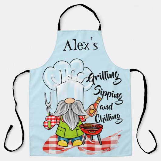 Aanpassen Grilling BBQ Schort (Voorkant)