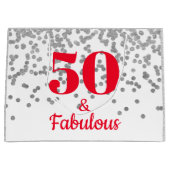 Aanpassen Grote Gift Bag - Milestone Silver Groot Cadeauzakje (Voorkant)