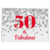 Aanpassen Grote Gift Bag - Milestone Silver Groot Cadeauzakje (Achterkant)