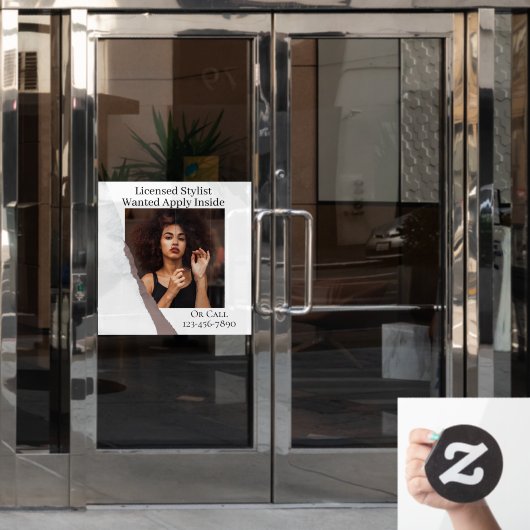 Aanpassen Haarlijst Gewenst toepassen Inside Raamsticker (Kantoordeur)