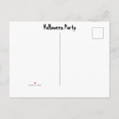 Aanpassen Halloween partij schedels zwart wit Uitnodiging Briefkaart (Achterkant)