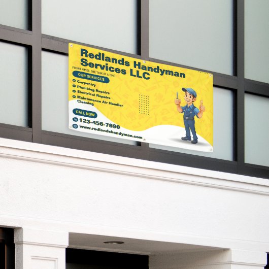 Aanpassen Handyman Business Promotional Fence Spandoek (Buitenkant Gebouw)