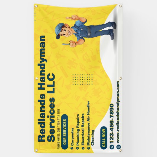 Aanpassen Handyman Business Promotional Fence Spandoek (Verticaal)