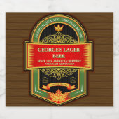 Aanpassen Home Brewed Details Bier Etiket (Enkel label)