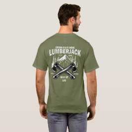 Aanpassen Houthakker Gekruiste Bijlen Manier van L T-shirt