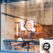Aanpassen Huidbehandeling Botox gezicht Gedetaille Raamsticker (Cafe Raam)