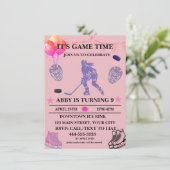 Aanpassen Ice Hockey Verjaardag Thema Kaart (Staand voorkant)