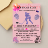 Aanpassen Ice Hockey Verjaardag Thema Kaart