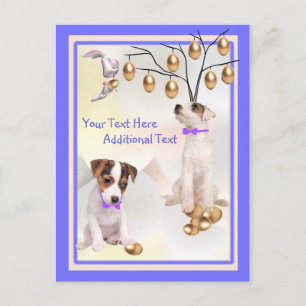 Aanpassen It Jack Russell Puppy Easter Post Kaart