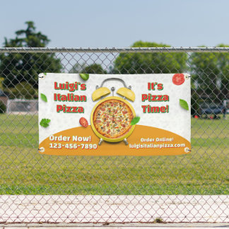 Aanpassen Italiaanse Pizza Winkel Zakelijke Pizzat Spandoek