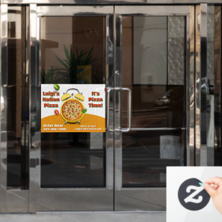 Aanpassen Italiaanse pizzawinkel Bedrijf Pizzatijd Raamsticker