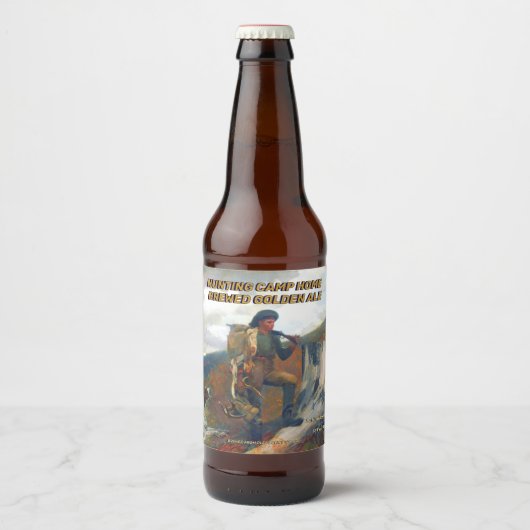 Aanpassen Jachtkamp Home Brewed Details Bier Etiket (Voorkant)