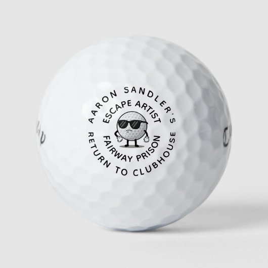 Aanpassen Jouw naam Fairway Prison Humor Golfballen (Voorkant)