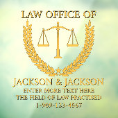 Aanpassen Juridisch Recht Kantoor Gedetailleerd Fr Raamsticker (Vel 3)