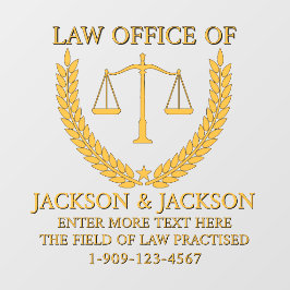 Aanpassen Juridisch Recht Kantoor Gedetailleerd Fr Raamsticker