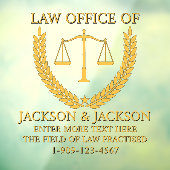 Aanpassen Juridisch Recht Kantoor Gedetailleerd Fr Raamsticker (Vel 3)