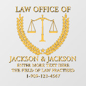 Aanpassen Juridisch Recht Kantoor Gedetailleerd Fr Raamsticker (Vel)