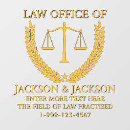 Aanpassen Juridisch Recht Kantoor Gedetailleerd Fr Raamsticker