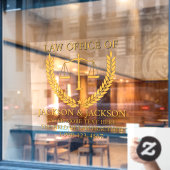 Aanpassen Juridisch Recht Kantoor Gedetailleerd Fr Raamsticker (Cafe Raam)