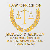 Aanpassen Juridisch Recht Kantoor Gedetailleerd Fr Raamsticker (Vel)