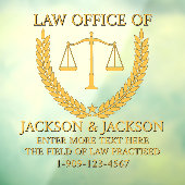 Aanpassen Juridisch Recht Kantoor Gedetailleerd Fr Raamsticker (Vel 3)