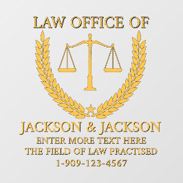 Aanpassen Juridisch Recht Kantoor Gedetailleerd Fr Raamsticker